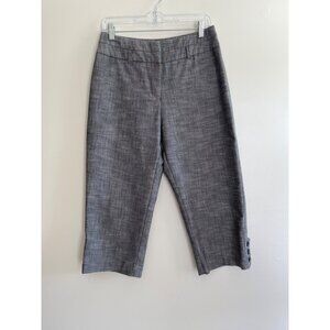 Harve' Benard Capri Dress Pants Womens 8 Gray Wide Leg